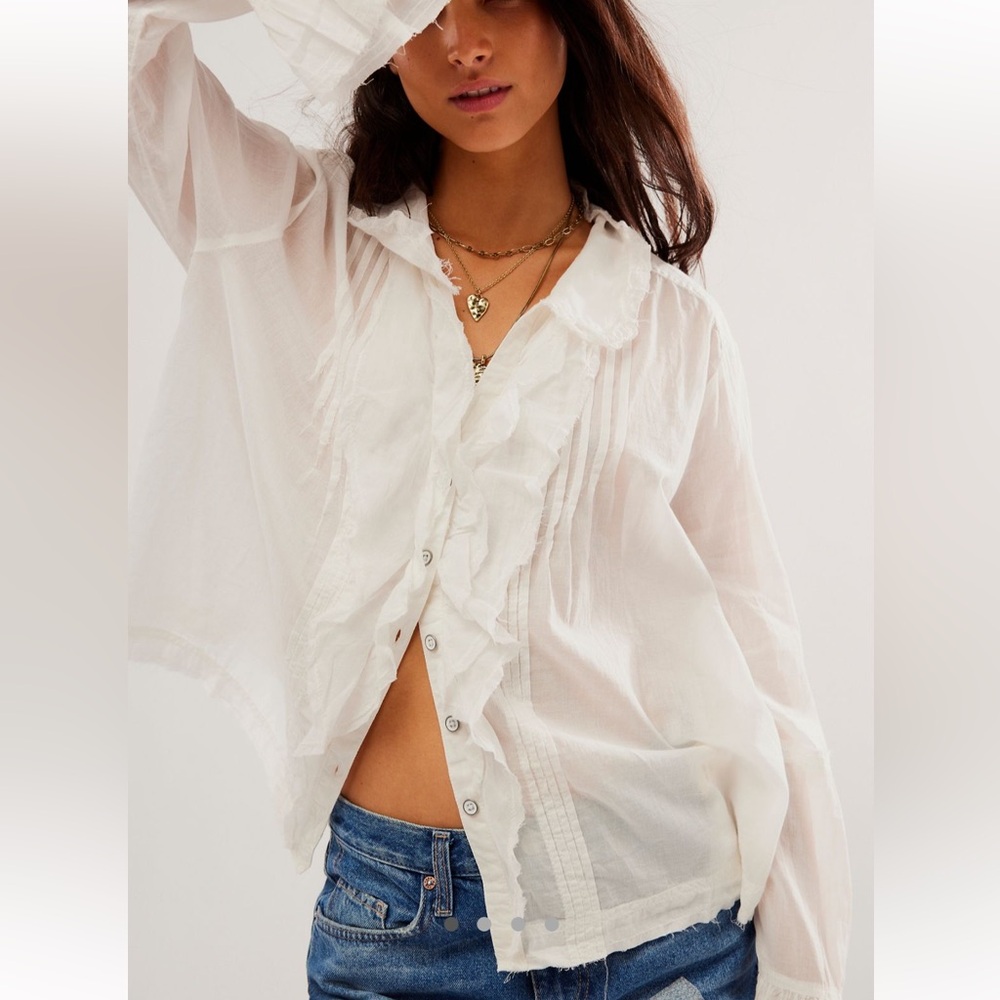 We the Free Savannah Ruffle Buttondown